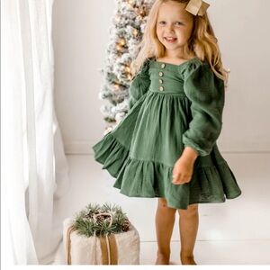Puff Sleeve Dress - perfect for Christmas or Family Photos